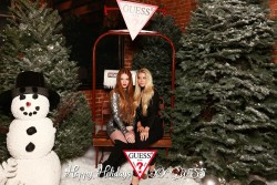 Larsen Thompson & Kaylyn Slevin - GUESS Glitz and Glam Holiday Event photobooth in Los Angeles - 12/13/2016