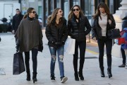 Sistine Stallone, Sophia Stallone & Scarlett Stallone shopping in Milan with mumm Jennifer Flavin 13.01.2017
