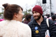 Jake Gyllenhaal & Maggie Gyllenhaal - Women's March in Washington January 21, 2017