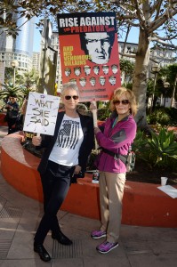 Jamie Lee Curtis & Jane Fonda - seen at the Women's March in Los Angeles, 21 January 2017