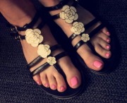 Chanel west coast bare feet