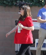 Zooey Deschanel spotted on the set of 'New Girl' Los Angeles. Los Angeles, California - February 1, 2017