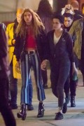 Kristen Stewart and Stella Maxwell hold hands leaving the Tommy Hilfiger 'Tommyland' show in Venice, CA. 08 Feb 2017