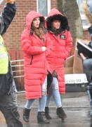 Helen Flanagan 'Coronation Street' on set filming. Rochdale Town Hall, UK 22.02.2017