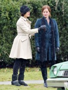 Rebecca Mader And Lana Parrilla On The Set Of 'Once Upon a Time', Vancouver, Canada 28.02.2017