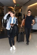 Chris Wood & Melissa Benoist - Departing from LAX in Los Angeles, CA - March 19, 2017