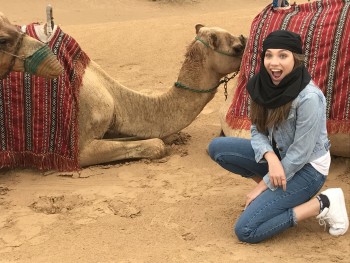 Maddie Ziegler - riding a camel in Dubai  3/25/2017