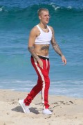 Justin Bieber on Ipanema Beach in Rio de Janeiro, Brazil. 03/29/17